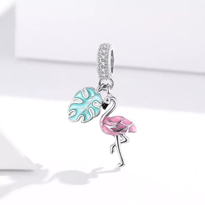 (afbeelding voor) Pandora Style Flamingo Hangende Bedel - BSC277 - Bekijken 2