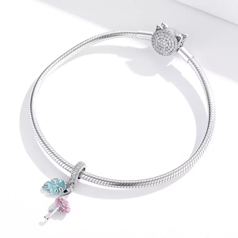 (afbeelding voor) Pandora Style Flamingo Hangende Bedel - BSC277 - Bekijken 3