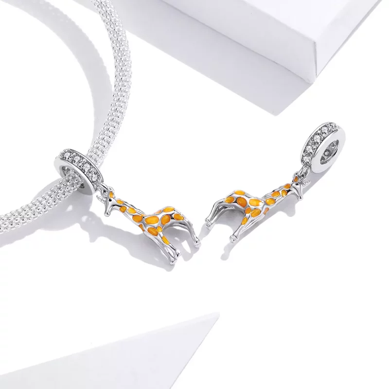 (afbeelding voor) Pandora Style Giraffe Hangende Bedel - BSC258 - Bekijken 4