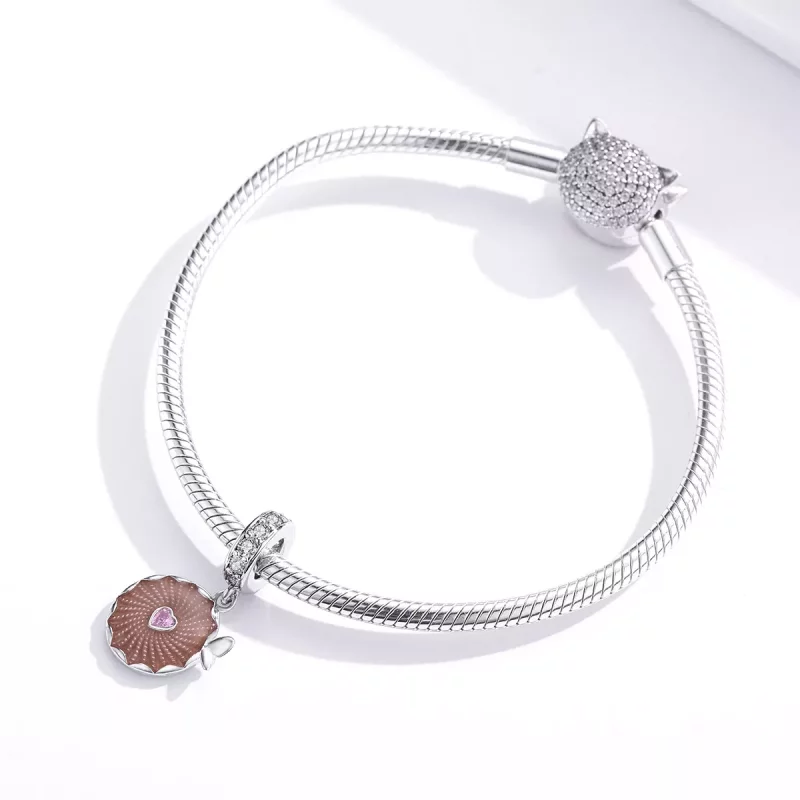 (afbeelding voor) Pandora Style Glanzende bloemen Hangende Bedel - BSC290 - Bekijken 4
