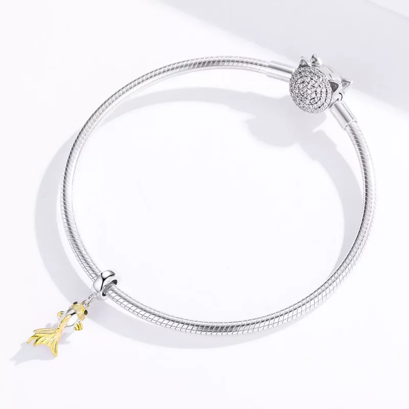 (afbeelding voor) Pandora Style Gouden Koi Hangende Bedel - BSC127 - Bekijken 3