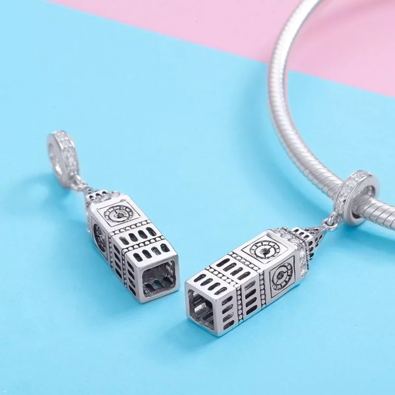 (afbeelding voor) Pandora Style Groot-Brittannië Big Ben Hangende Bedel - SCC868 - Bekijken 3