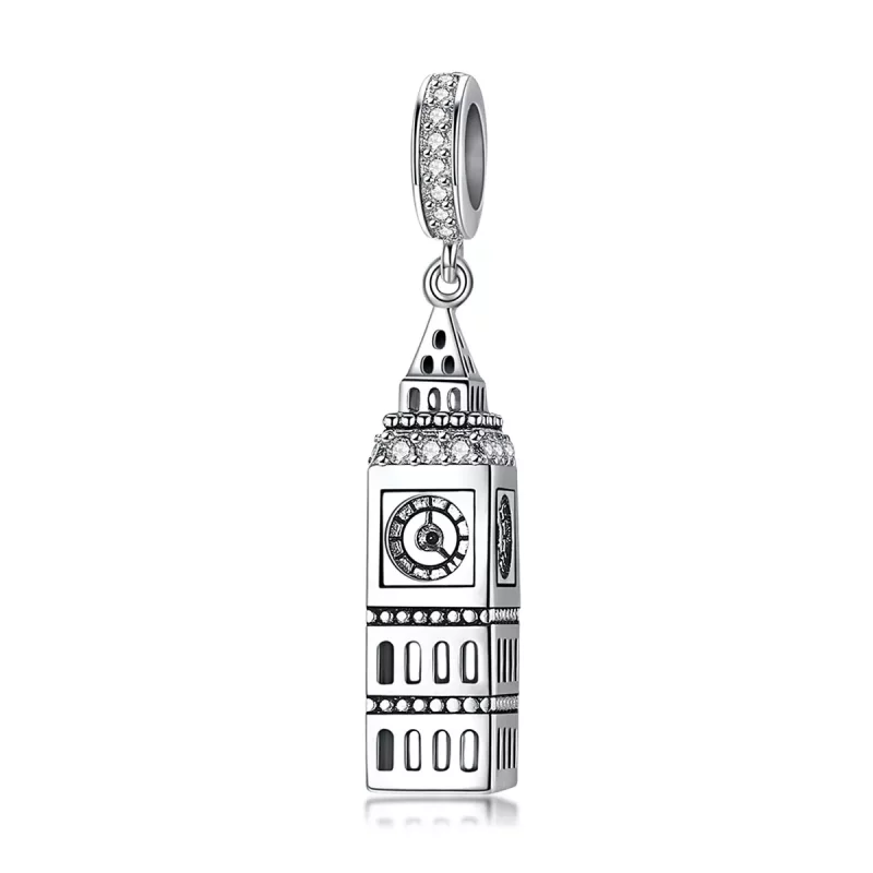 (afbeelding voor) Pandora Style Groot-Brittannië Big Ben Hangende Bedel - SCC868