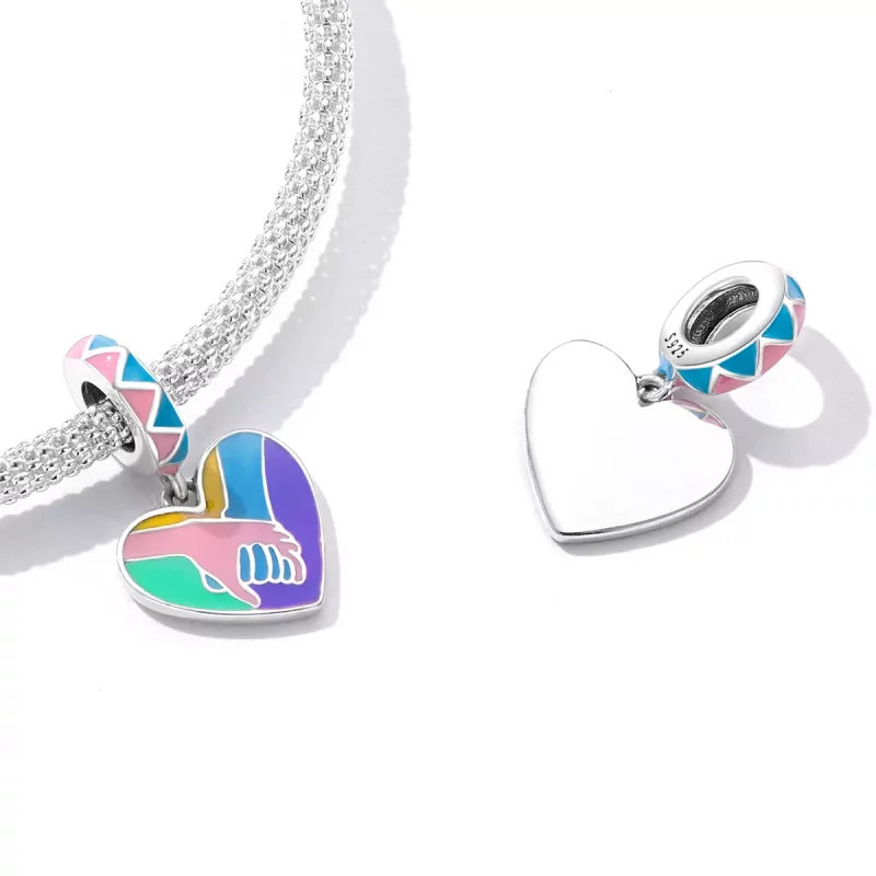 (afbeelding voor) Pandora Style Handen vasthouden met liefde Hangende Bedel - SCC2220 - Bekijken 5