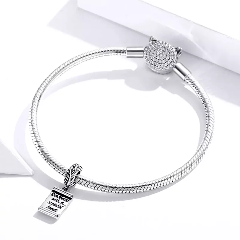 (afbeelding voor) Pandora Style Handgeschreven brief Hangende Bedel - SCC1605 - Bekijken 3