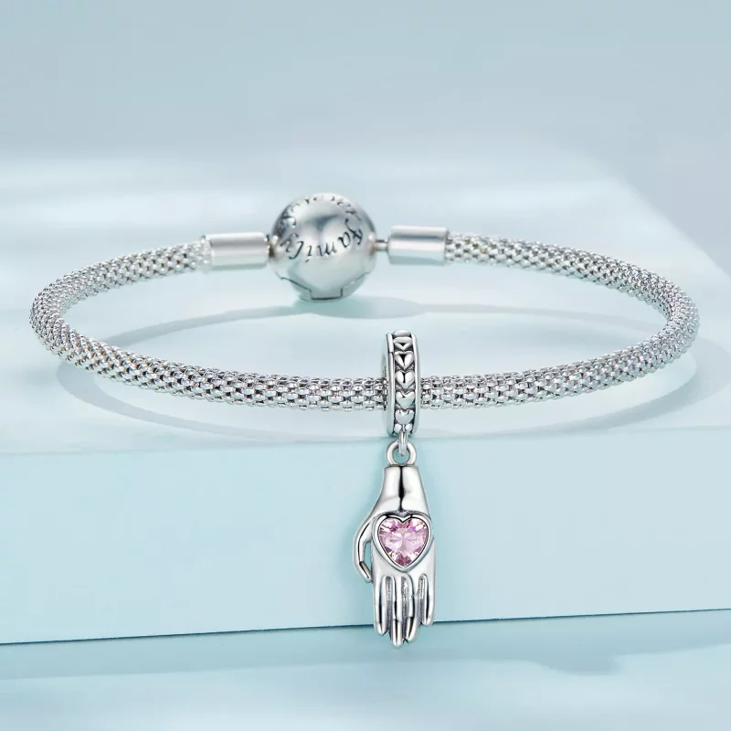 (afbeelding voor) Pandora Style Handpalm Hangende Bedel - SCC2388 - Bekijken 3