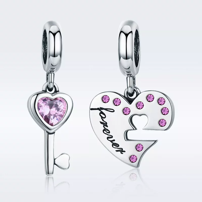 (afbeelding voor) Pandora Style Hart Lepel Hangende Bedel - SCC638 - Bekijken 3