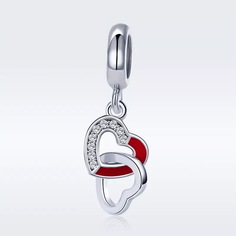 (afbeelding voor) Pandora Style Hart tot hart Hangende Bedel - SCC735 - Bekijken 3