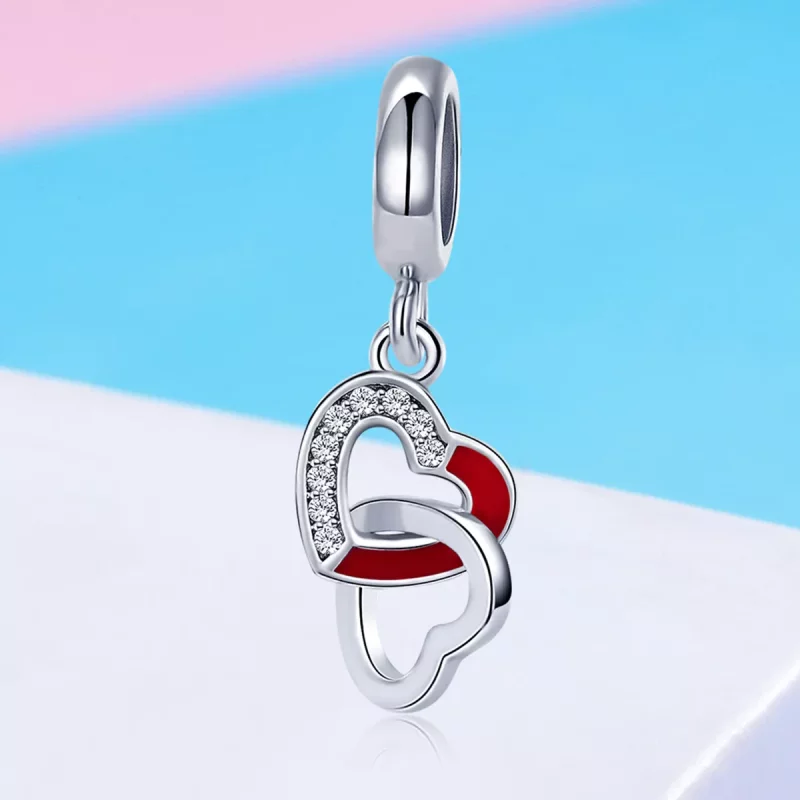 (afbeelding voor) Pandora Style Hart tot hart Hangende Bedel - SCC735 - Bekijken 4