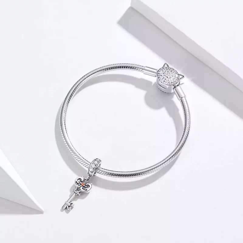 (afbeelding voor) Pandora Style Hartenslot Hangende Bedel - BSC092 - Bekijken 3