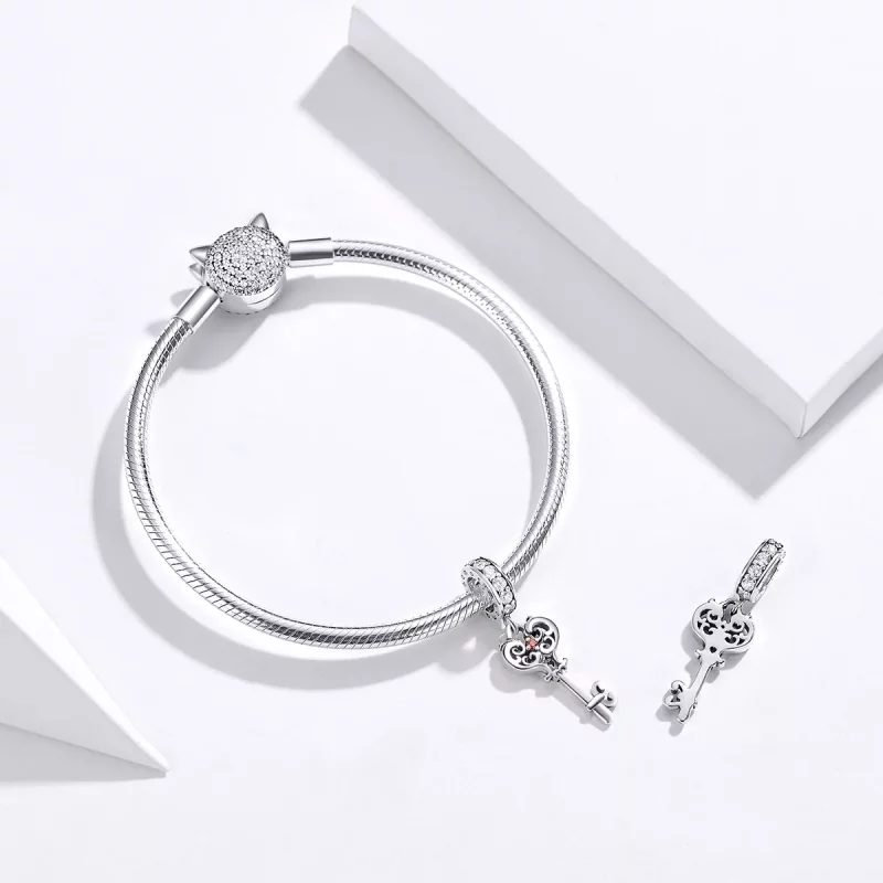 (afbeelding voor) Pandora Style Hartenslot Hangende Bedel - BSC092 - Bekijken 4