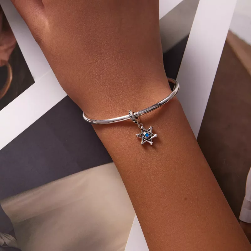 (afbeelding voor) Pandora Style Hexagram Duivelsoog Hangende Bedel - SCC2174 - Bekijken 5