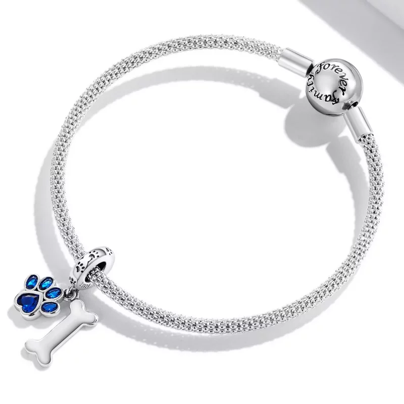 (afbeelding voor) Pandora Style Hondenpoot bot Hangende Bedel - SCC2127 - Bekijken 3