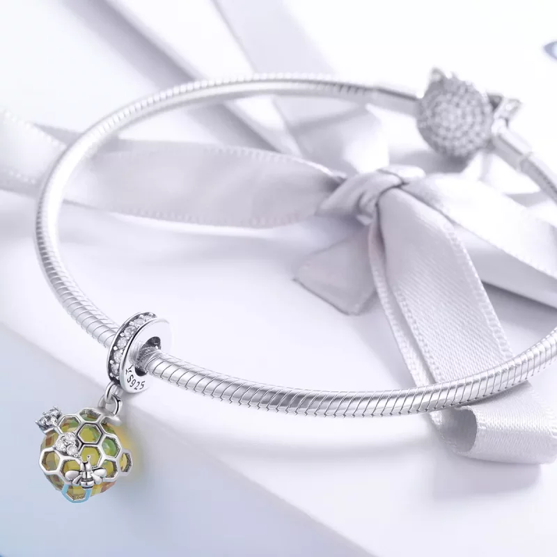 (afbeelding voor) Pandora Style Honingraat Hangende Bedel - SCC879 - Bekijken 3