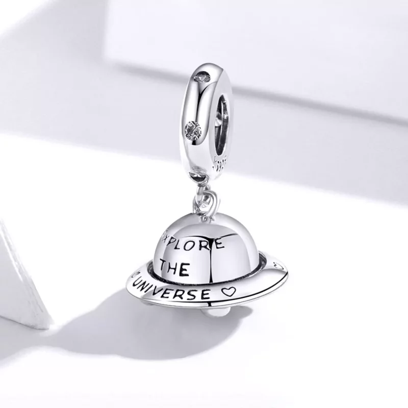 (afbeelding voor) Pandora Style Klein ruimteschip Hangende Bedel - SCC1696 - Bekijken 2