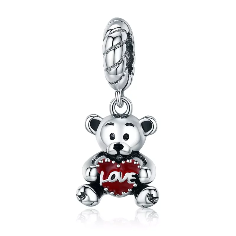 (afbeelding voor) Pandora Style Kleine Beer Hangende Bedel - SCC521