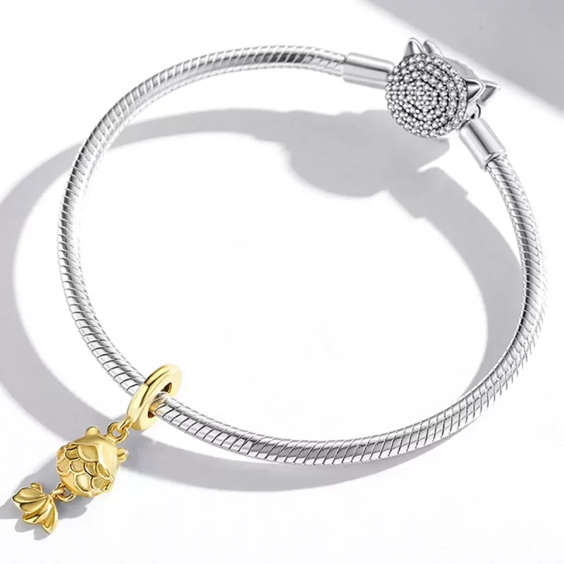 (afbeelding voor) Pandora Style Kleine goudvis Hangende Bedel - SCC2048 - Bekijken 3