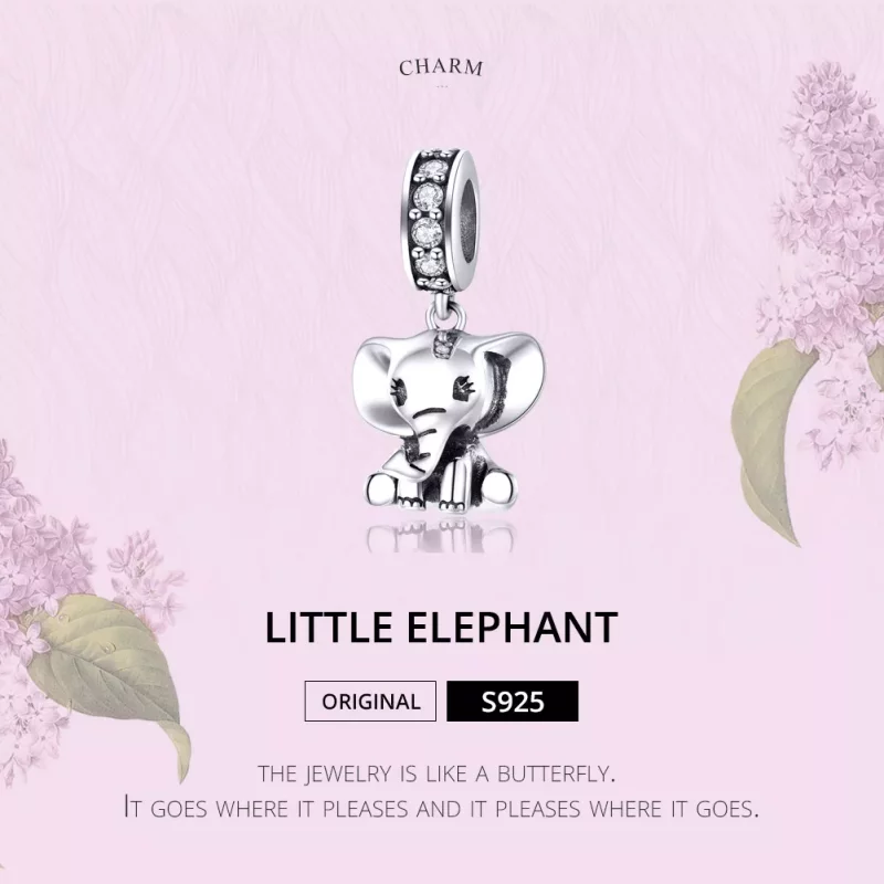 (afbeelding voor) Pandora Style Kleine Olifant Hangende Bedel - SCC1338 - Bekijken 6