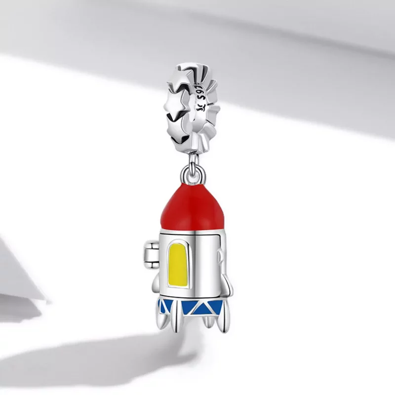 (afbeelding voor) Pandora Style Kleine raket Hangende Bedel - SCC2058 - Bekijken 2