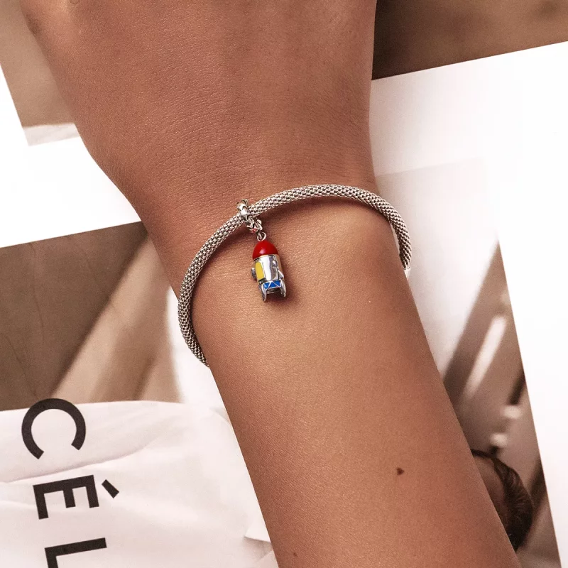 (afbeelding voor) Pandora Style Kleine raket Hangende Bedel - SCC2058 - Bekijken 5