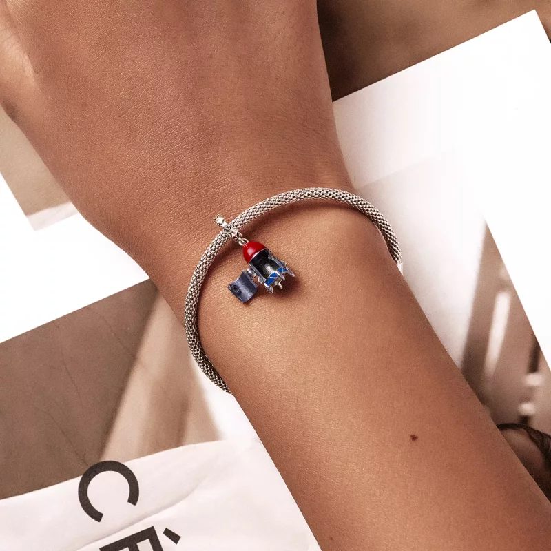 (afbeelding voor) Pandora Style Kleine raket Hangende Bedel - SCC2058 - Bekijken 6