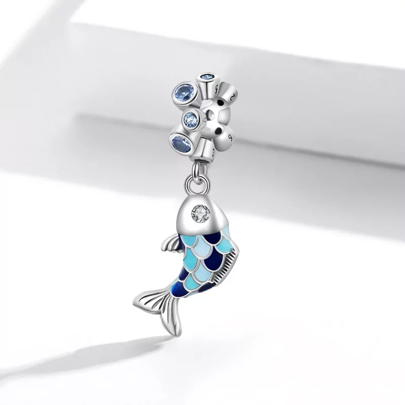 (afbeelding voor) Pandora Style Kleine visspuugbubbels Hangende Bedel - SCC2049 - Bekijken 2