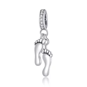 Pandora Style Kleine voet Hangende Bedel - SCC1692 (afbeelding voor) Pandora Style Kleine voet Hangende Bedel - SCC1692