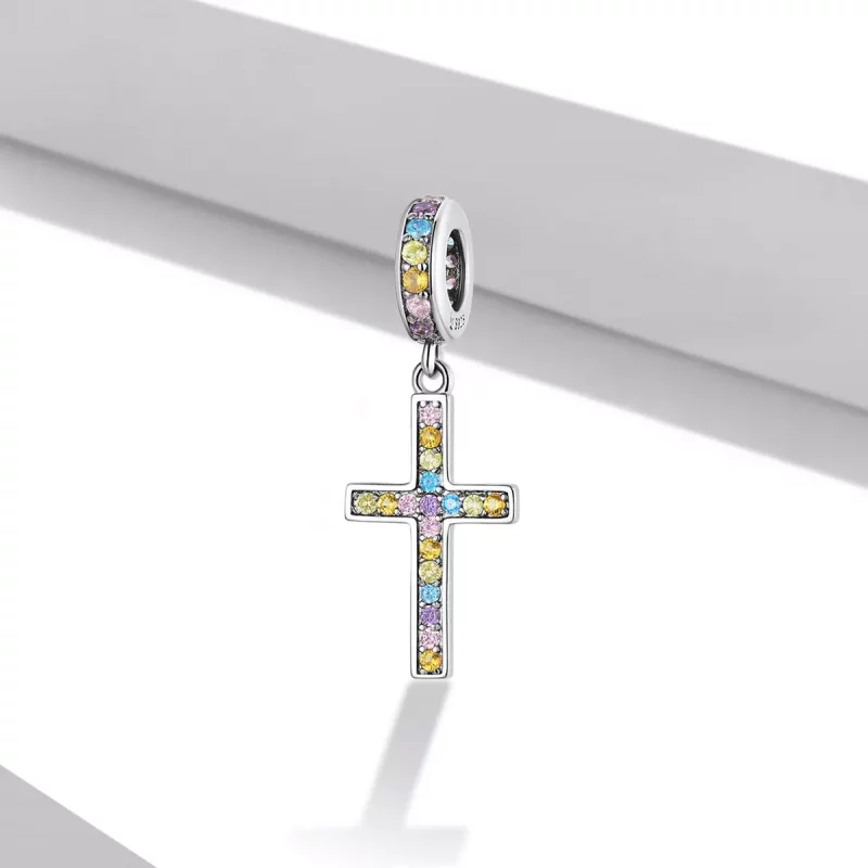 (afbeelding voor) Pandora Style Kleurrijk kruis Hangende Bedel - SCC2156 - Bekijken 2