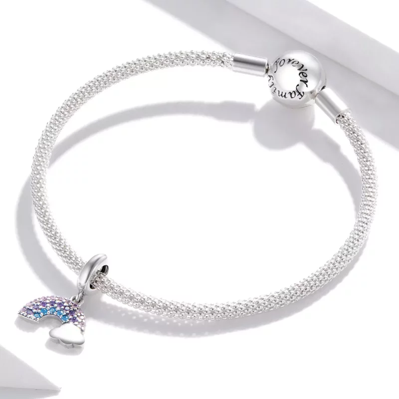 (afbeelding voor) Pandora Style Kleurrijke regenboog Hangende Bedel - SCC1625 - Bekijken 3