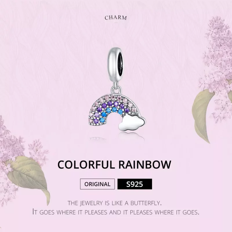(afbeelding voor) Pandora Style Kleurrijke regenboog Hangende Bedel - SCC1625 - Bekijken 6