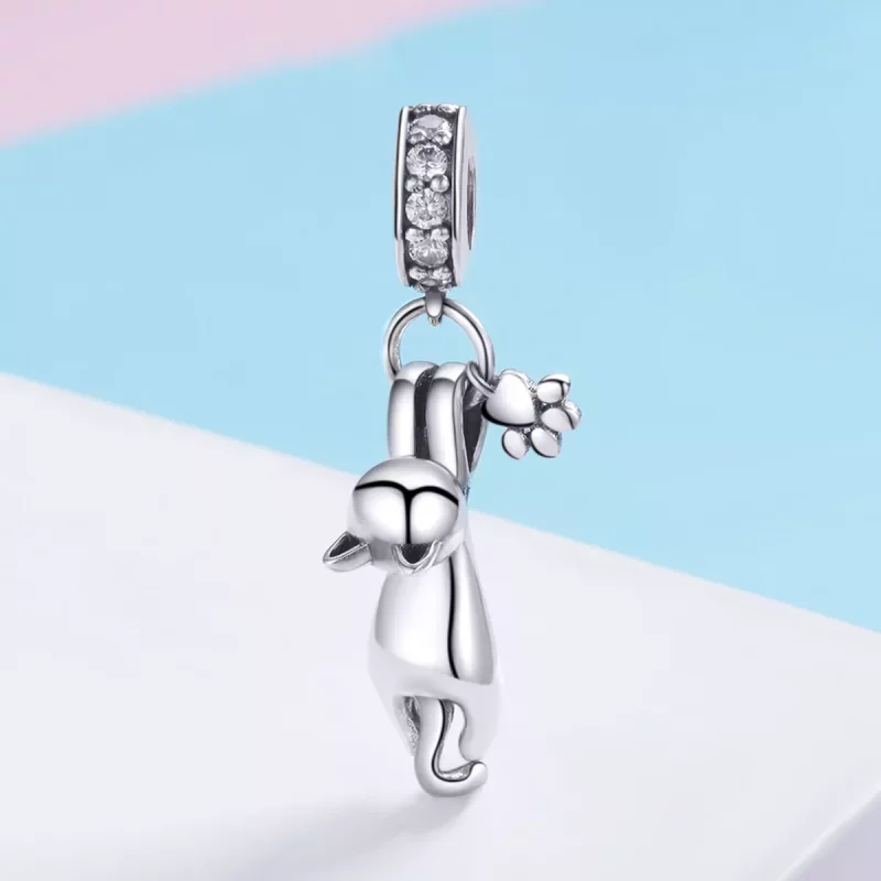 (afbeelding voor) Pandora Style Kleverige kat Hangende Bedel - SCC930 - Bekijken 2