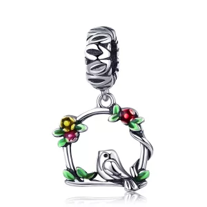 Pandora Style Lente Vogel Hangende Bedel - SCC645 (afbeelding voor) Pandora Style Lente Vogel Hangende Bedel - SCC645