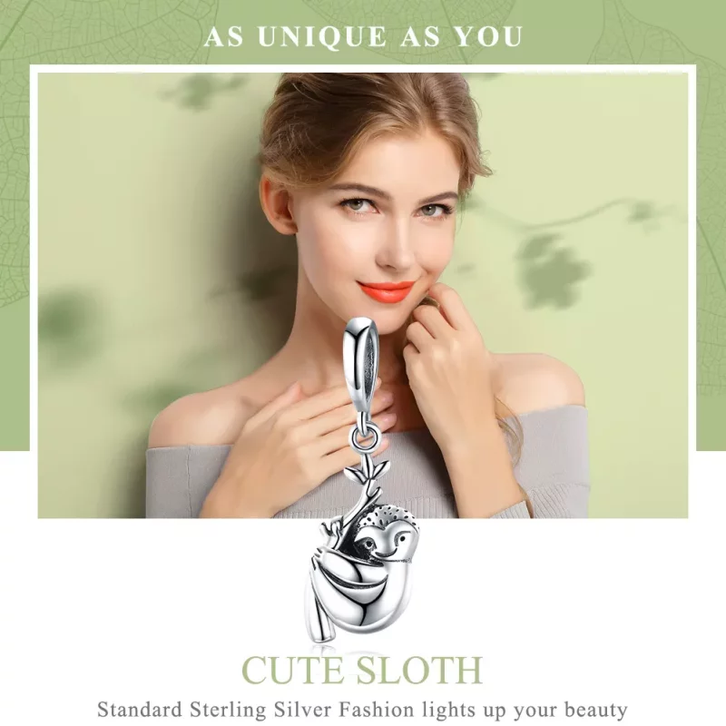 (afbeelding voor) Pandora Style Leuke Luiaard Hangende Bedel - SCC866 - Bekijken 6