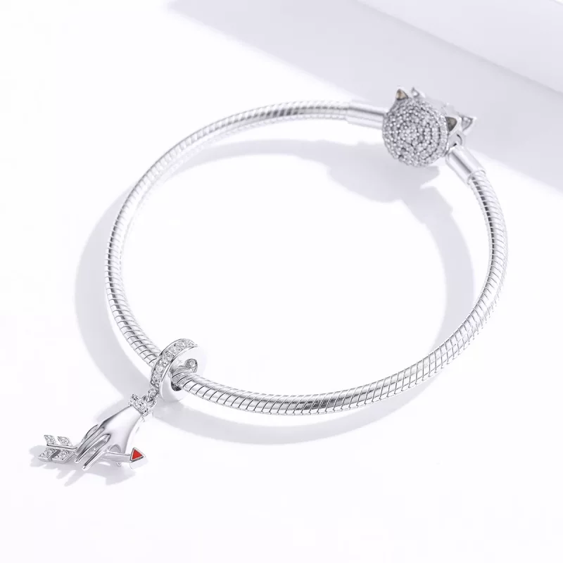 (afbeelding voor) Pandora Style Liefdespijl Hangende Bedel - SCC1375 - Bekijken 2