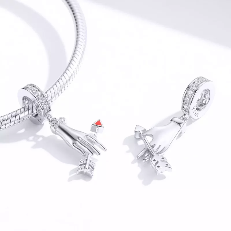 (afbeelding voor) Pandora Style Liefdespijl Hangende Bedel - SCC1375 - Bekijken 3