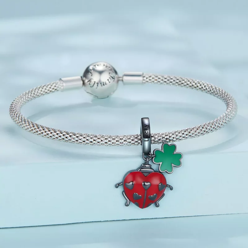 (afbeelding voor) Pandora Style Lieveheersbeestje Hangende Bedel - SCC2411 - Bekijken 3