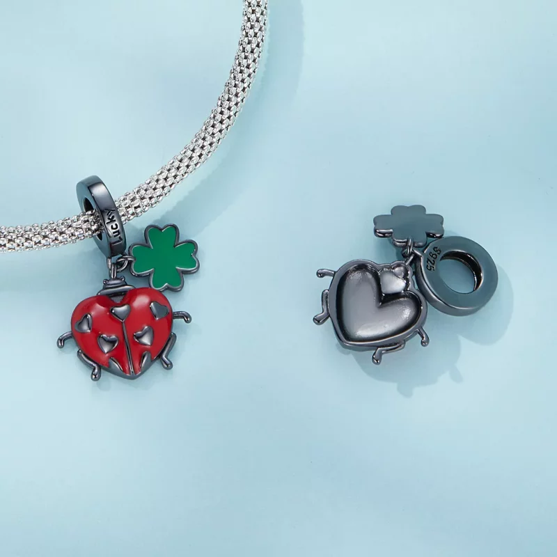 (afbeelding voor) Pandora Style Lieveheersbeestje Hangende Bedel - SCC2411 - Bekijken 4