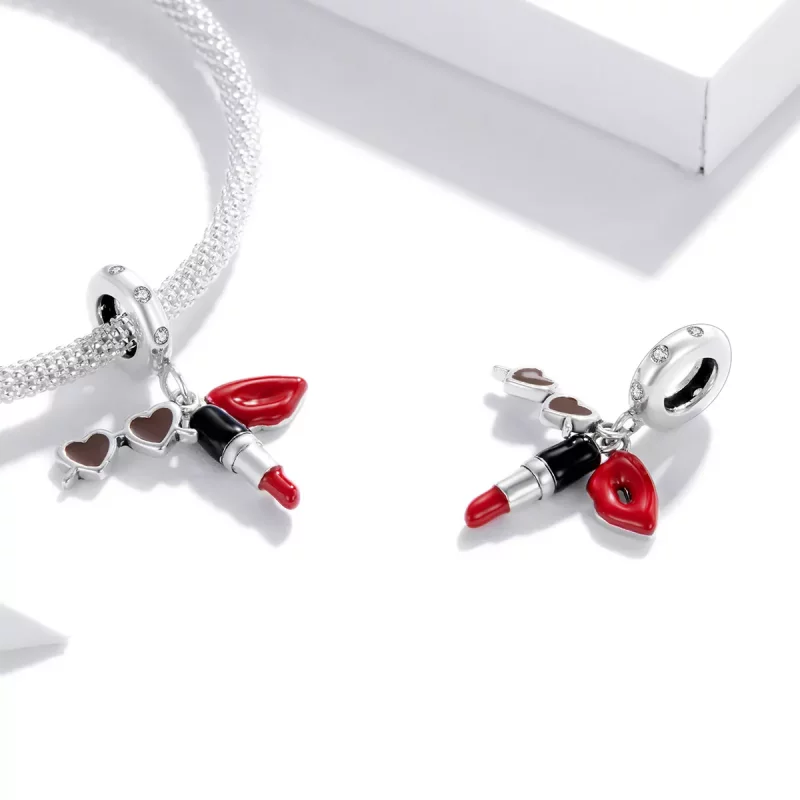 (afbeelding voor) Pandora Style Lippenstift en zonnebril Hangende Bedel - BSC346 - Bekijken 3