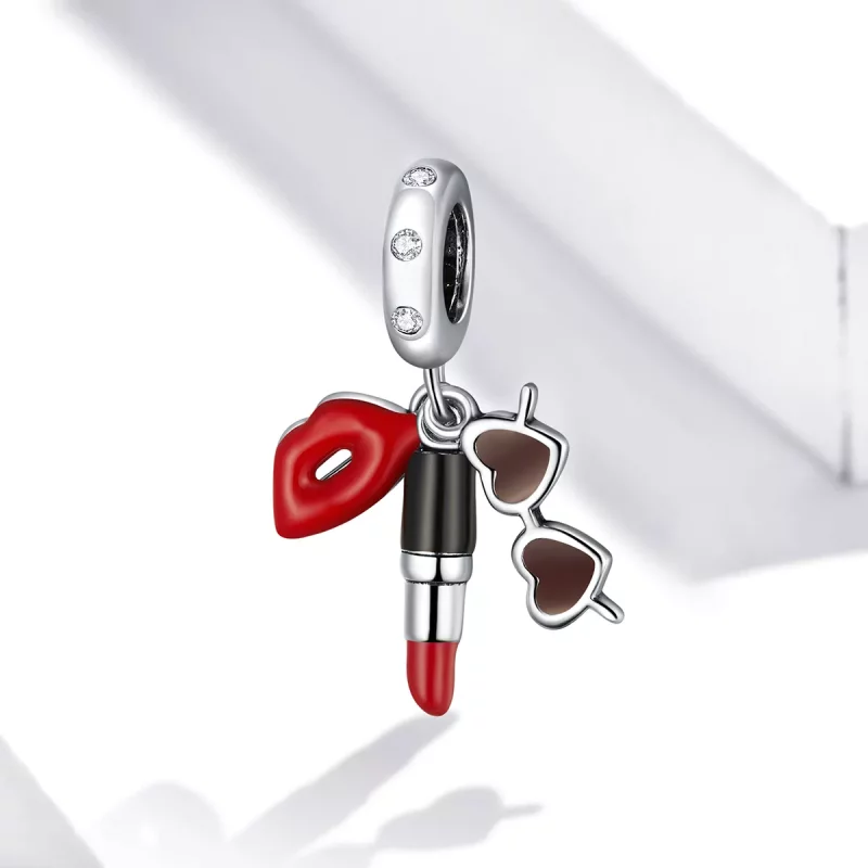 (afbeelding voor) Pandora Style Lippenstift en zonnebril Hangende Bedel - BSC346 - Bekijken 4