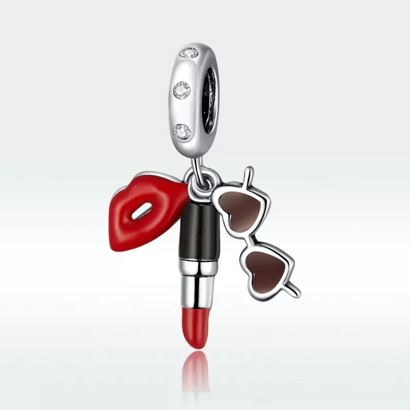 (afbeelding voor) Pandora Style Lippenstift en zonnebril Hangende Bedel - BSC346 - Bekijken 5