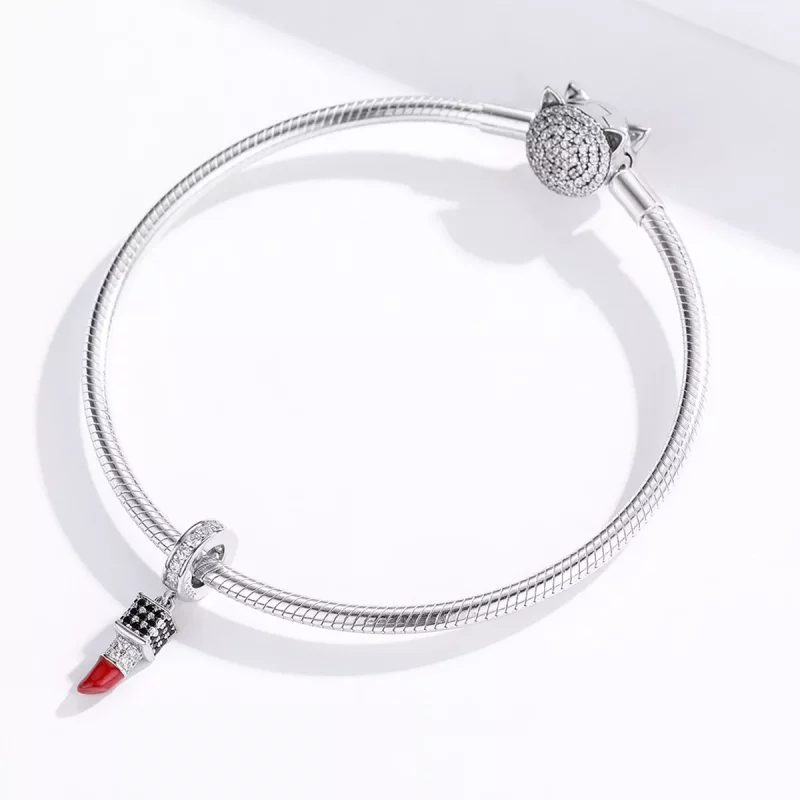 (afbeelding voor) Pandora Style Lippenstift Hangende Bedel - SCC1392 - Bekijken 3