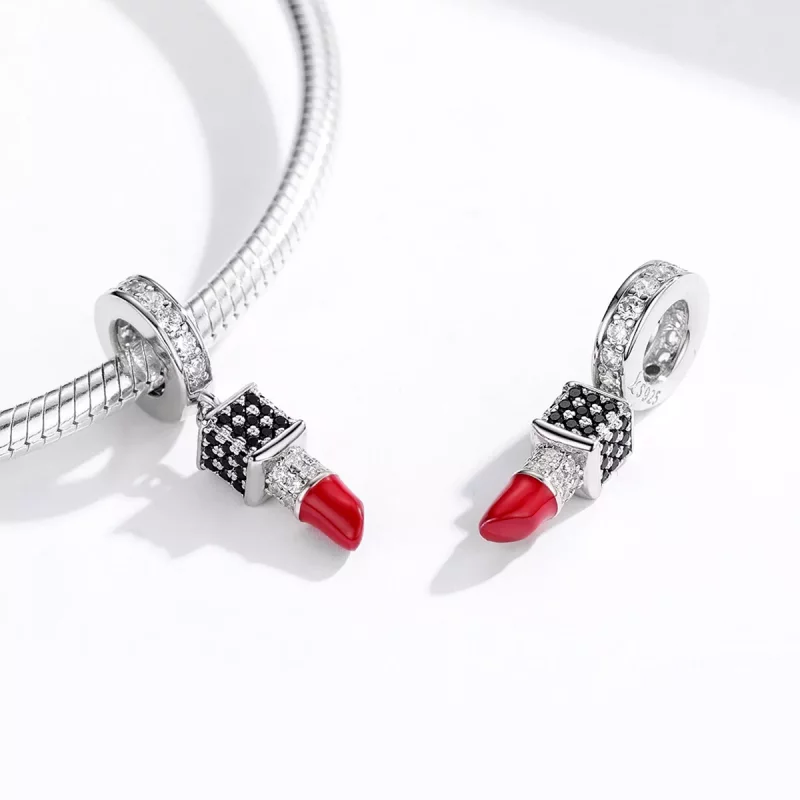 (afbeelding voor) Pandora Style Lippenstift Hangende Bedel - SCC1392 - Bekijken 4