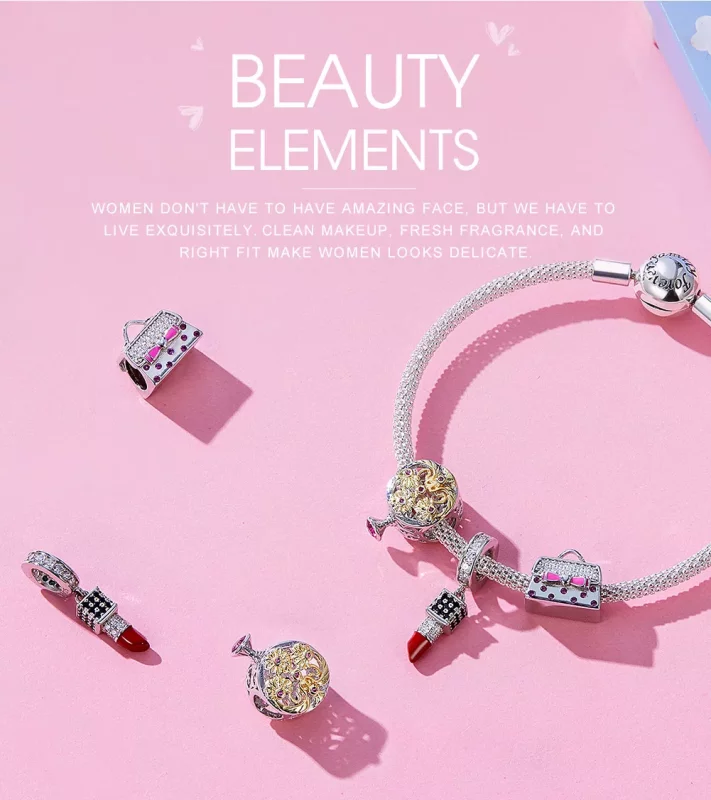 (afbeelding voor) Pandora Style Lippenstift Hangende Bedel - SCC1392 - Bekijken 6