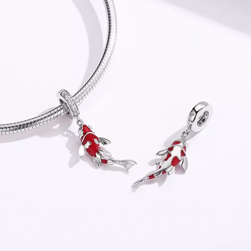 (afbeelding voor) Pandora Style Lucky Koi Hangende Bedel - BSC085 - Bekijken 4