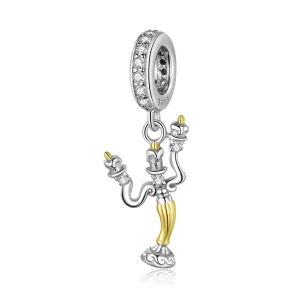 (afbeelding voor) Pandora Style Magische kandelaar Hangende Bedel - BSC319