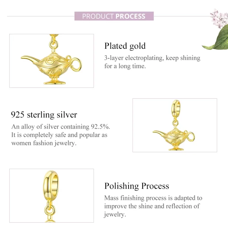 (afbeelding voor) Pandora Style Magische lamp Hangende Bedel - SCC1819 - Bekijken 8