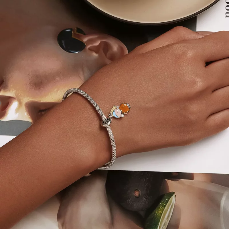 (afbeelding voor) Pandora Style Meisje met Parels Hangende Bedel - SCC2078 - Bekijken 5