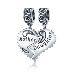 Pandora Style Moeder en dochter Hangende Bedel - SCC427 (afbeelding voor) Pandora Style Moeder en dochter Hangende Bedel - SCC427