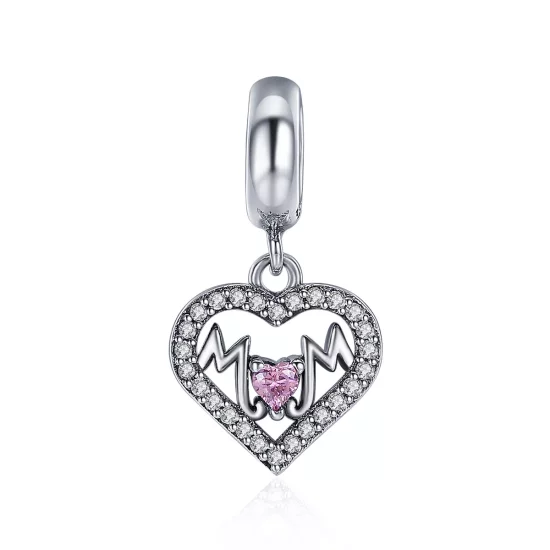 (afbeelding voor) Pandora Style moeder hart Hangende Bedel - SCC392