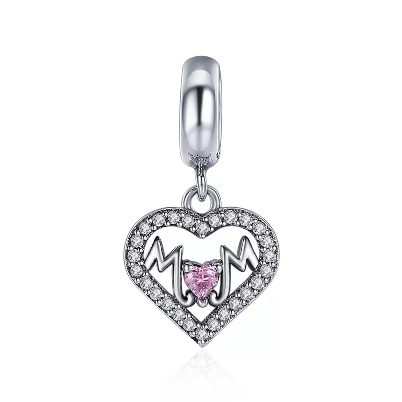 (afbeelding voor) Pandora Style moeder hart Hangende Bedel - SCC392